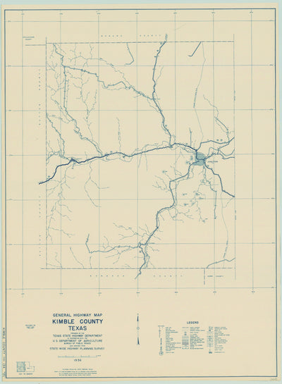 Kimble County 1936, Texas Highway Dept, sheet 1 of 2