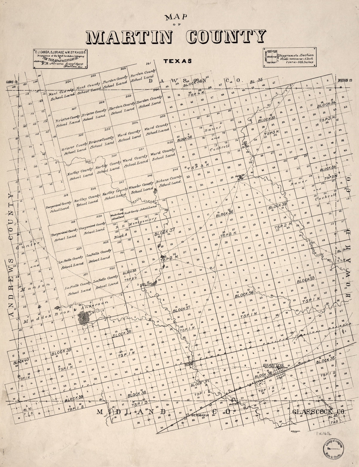 Martin County 1894, ownership map