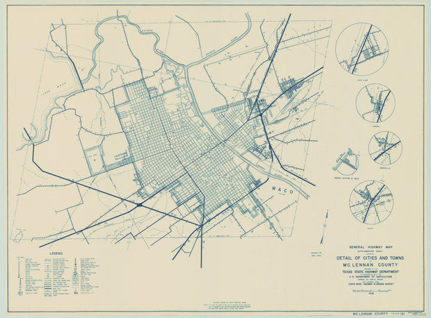 McLennan County 1936, Texas Highway Dept, supp. sheet 1 of 1