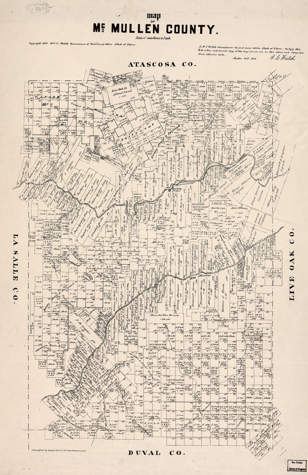 McMullen County 1879, ownership map