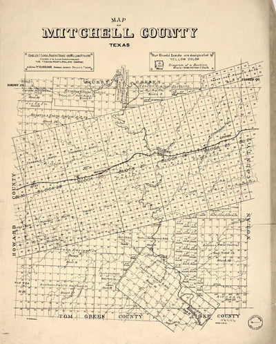 Mitchell County (late 19th century), ownership map