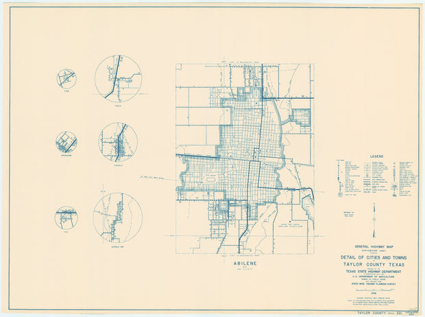 Taylor County 1936, Texas Highway Dept, supp. sheet 1 of 1