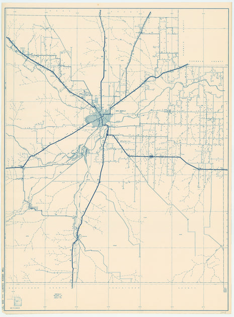 Tom Green County Texas Historical Map 1936 – Texas Map Store