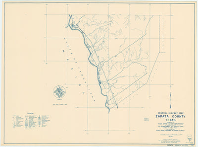 Zapata County 1936, Texas Highway Dept, sheet 1 of 2