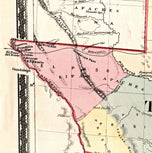 1872 Texas Counties and Indian Territory Map