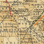 1876 Great Texas & Southwestern Cattle Trails Map, Second Edition