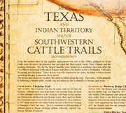 1876 Cattle Trails Map, Longhorn Edition