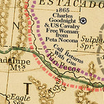 1881 Lonesome Dove/Comanche Moon Wars & Great Cattle Trails Map