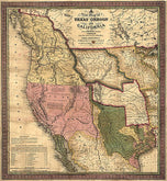 A New Map of Texas, Oregon and California with the Regions Adjoining, 1846