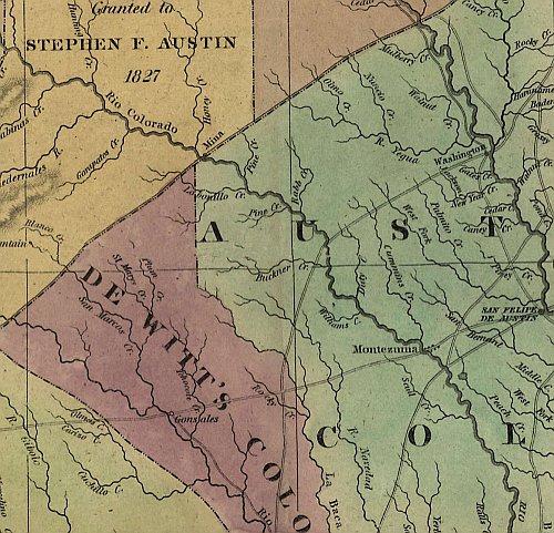 Map of Texas with Parts of Adjoining States by Stephen F. Austin, 1837