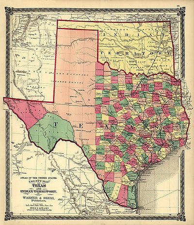 Texas and Indian Territory 1875