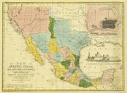 Mexico, Texas, Old and New California 1847