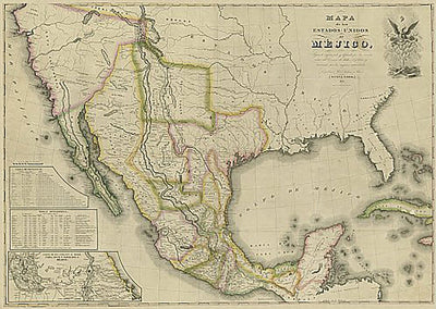 Mapa de los Estados Unidos de Mejico 1828