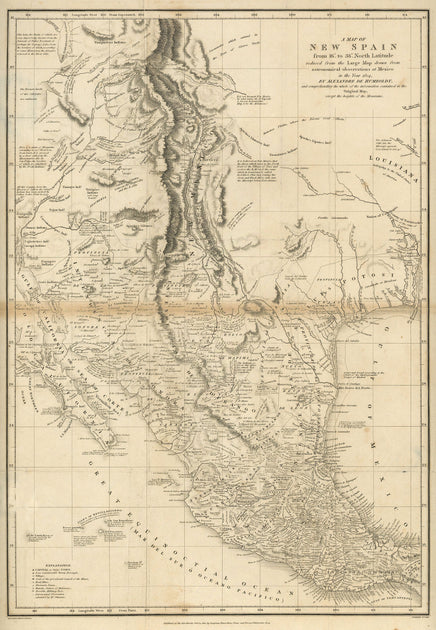 historical map New Spain 1810 – Texas Map Store