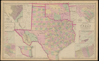 Texas and Indian Territory 1876