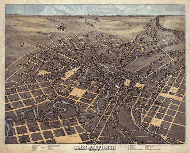 San Antonio 1873 by Augustus Koch