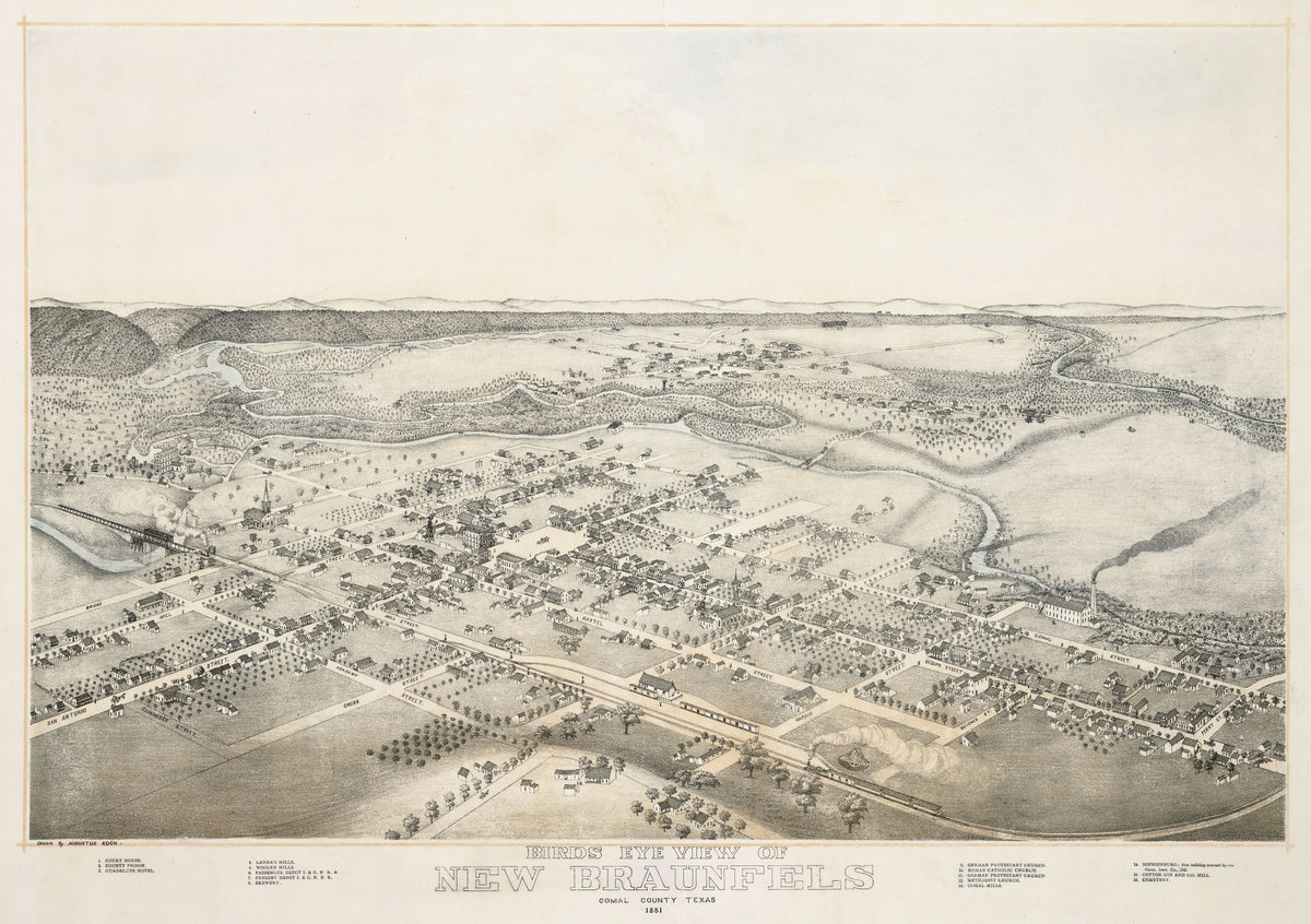 New Braunfels 1881 by Augustus Koch
