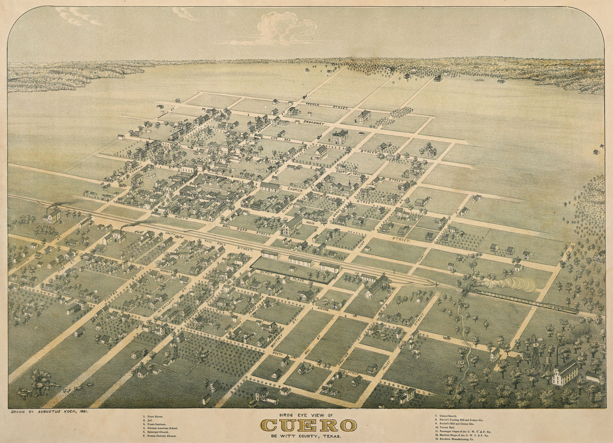 Cuero 1881 by Augustus Koch