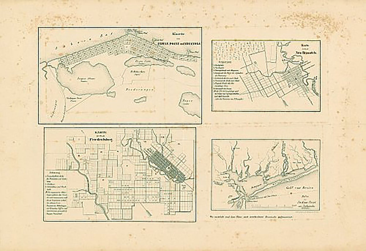 Insets of German Communities in Texas 1850