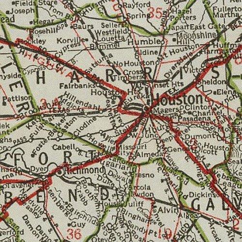 Clasons Texas Guide Map 1931