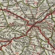Clasons Texas Guide Map 1931