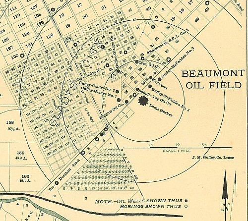 Jefferson County and Beaumont and Sour Lake Oil Fields 1901 – Texas Map ...