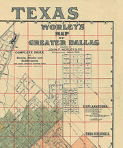 Worley's Map of Greater Dallas 1905