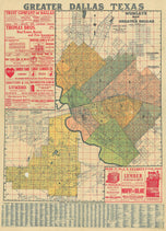 Worley's Map of Greater Dallas 1905