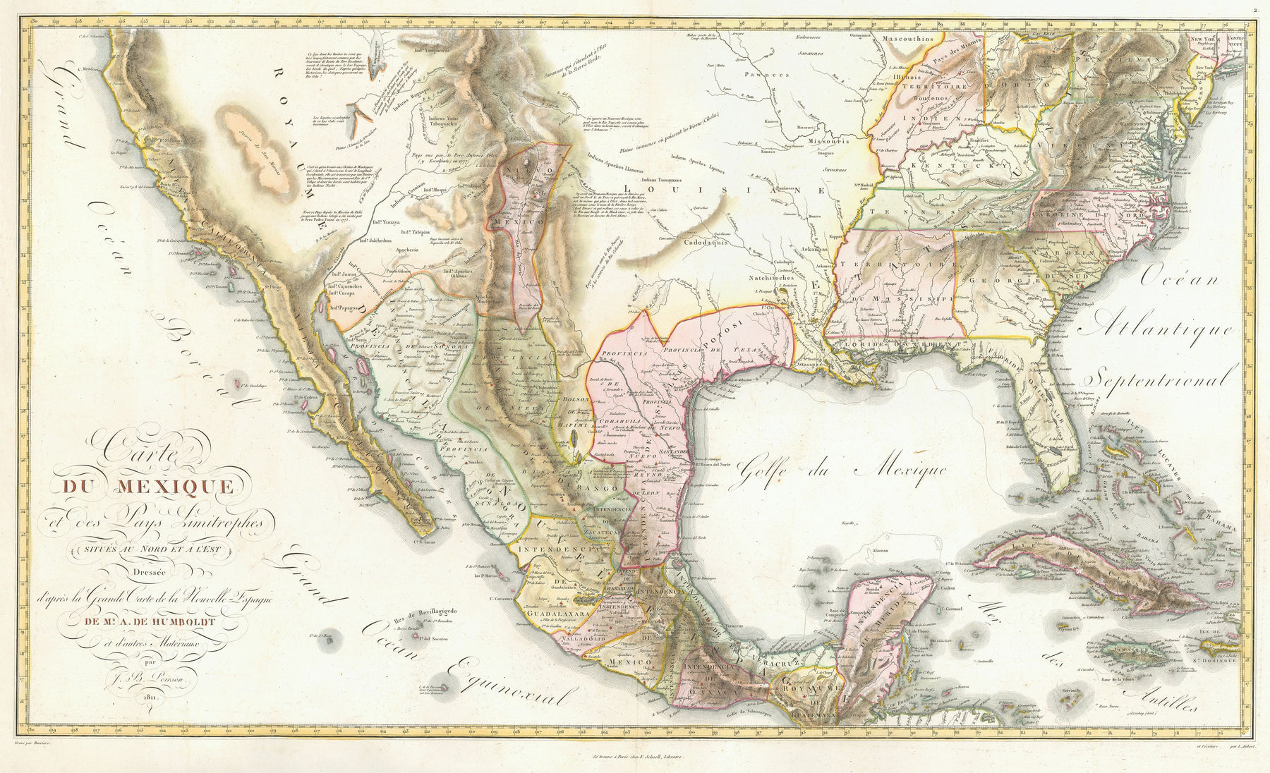 Carte du Mexique Mexico historical map 1811 – Texas Map Store Carte du Mexique Mexico historical map 1811 – Texas Map Store