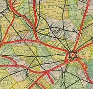 Correct Map of Texas and Louisiana 1917