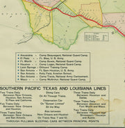 Correct Map of Texas and Louisiana 1917