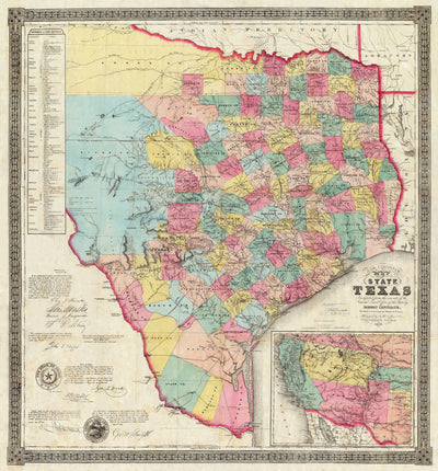 Texas 1856 by J. De Cordova