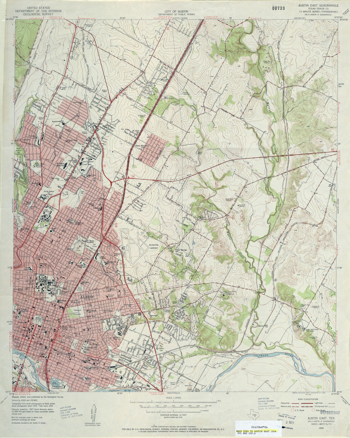 Austin East 1954, USGS
