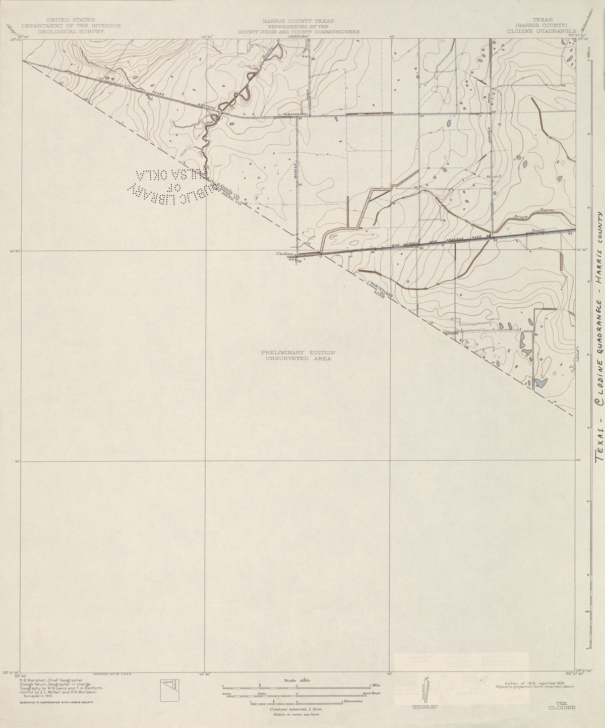 Clodine 1915, USGS