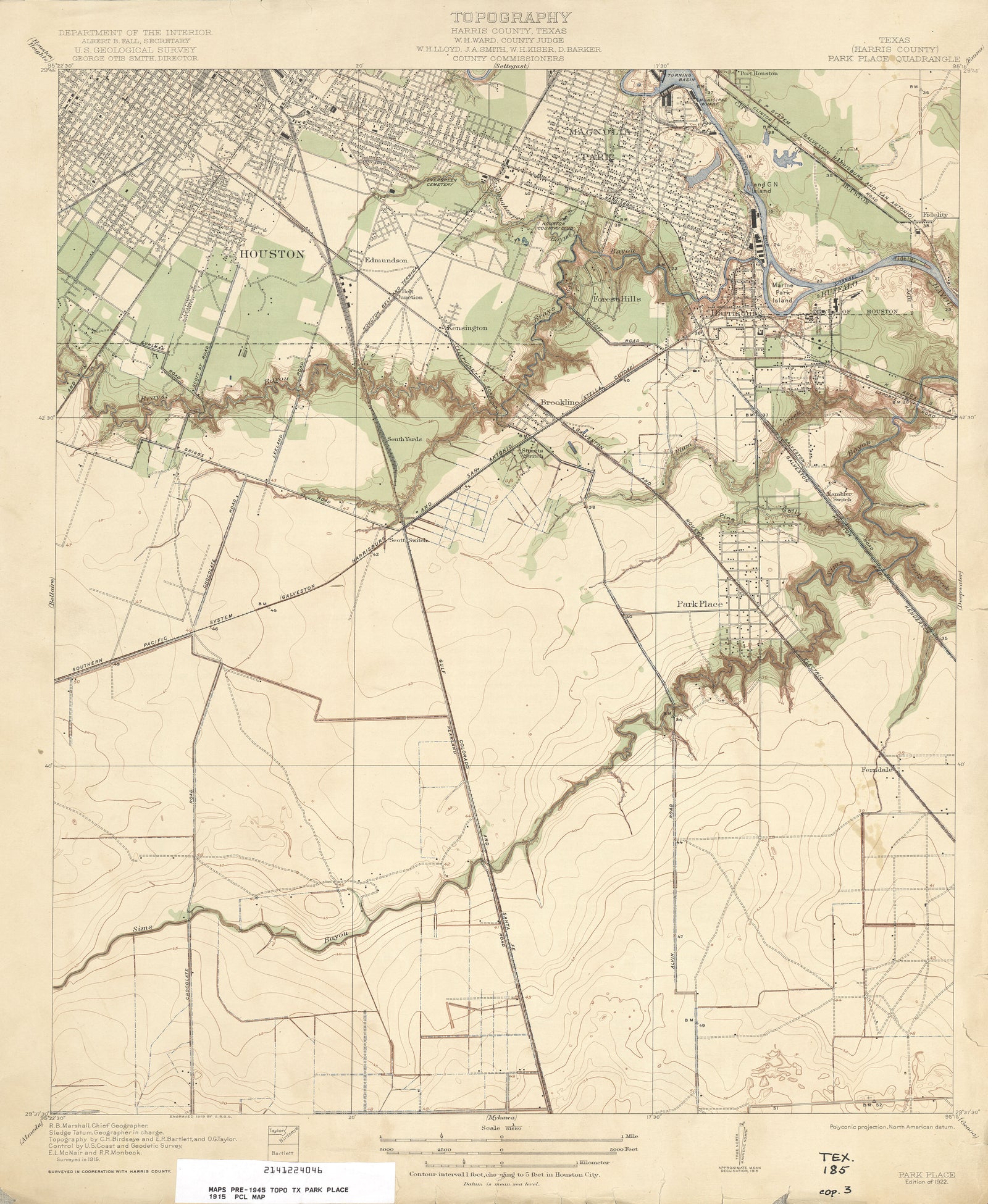 Park Place 1915, USGS