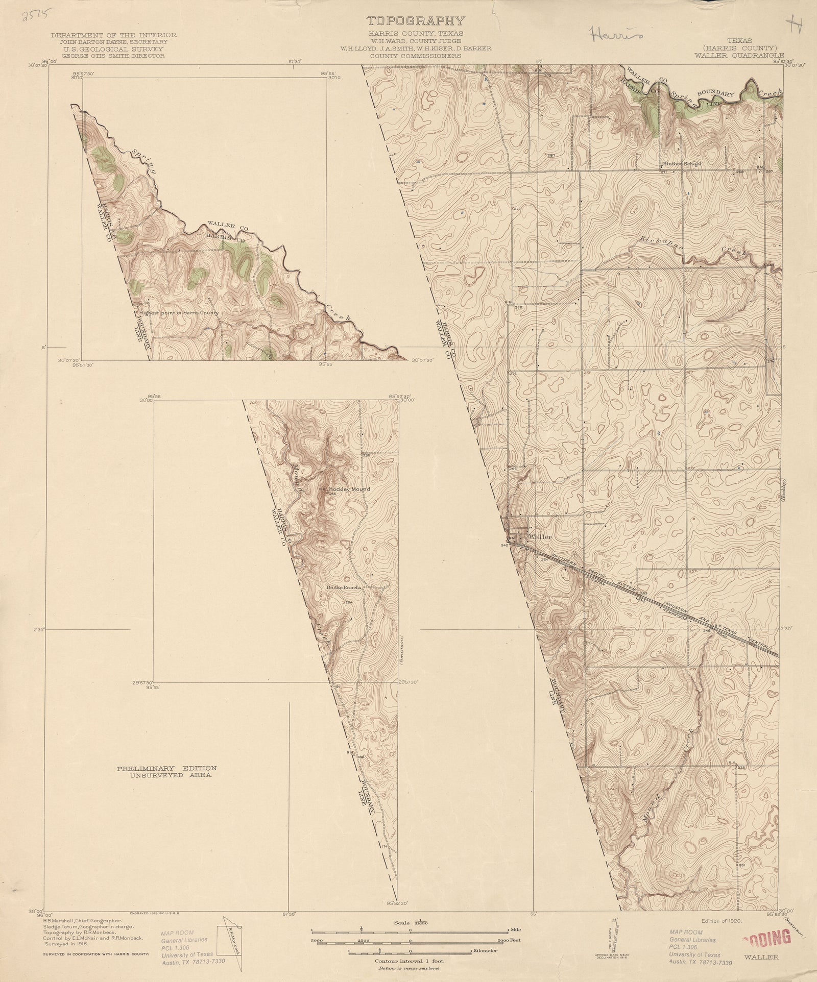 Waller 1916, USGS