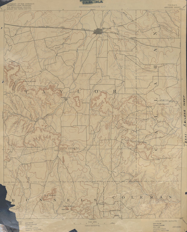 Abilene 1892, USGS