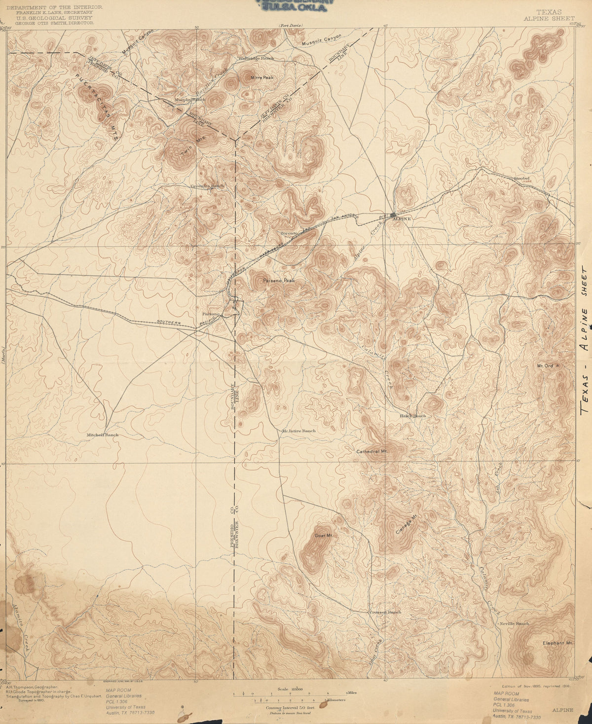 Alpine 1893, USGS