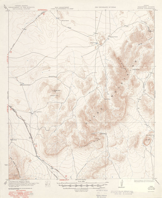 Brewster County Texas historical topographic Map – Texas Map Store