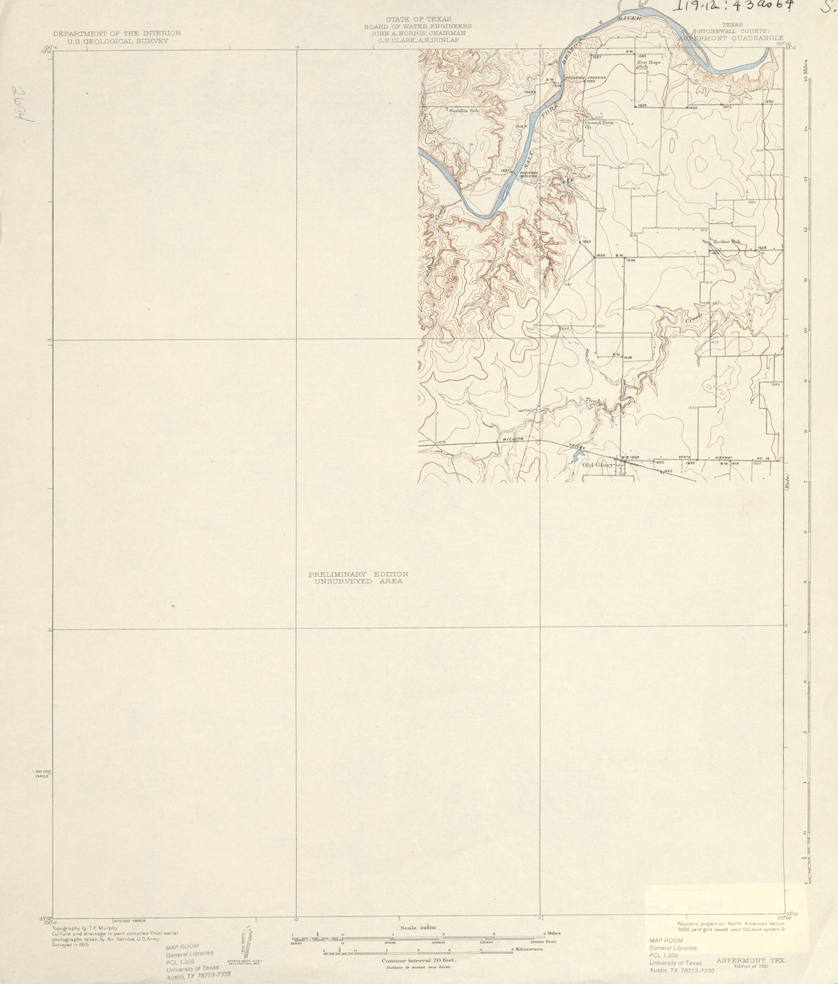 Aspermont 1925, USGS