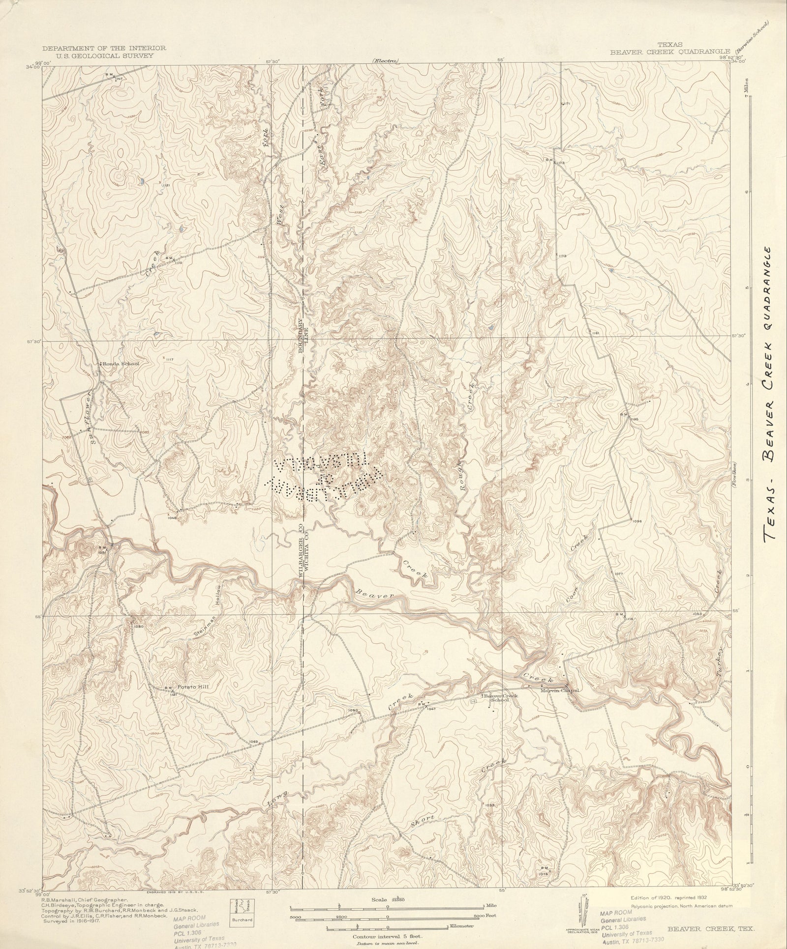 Beaver Creek 1917, USGS