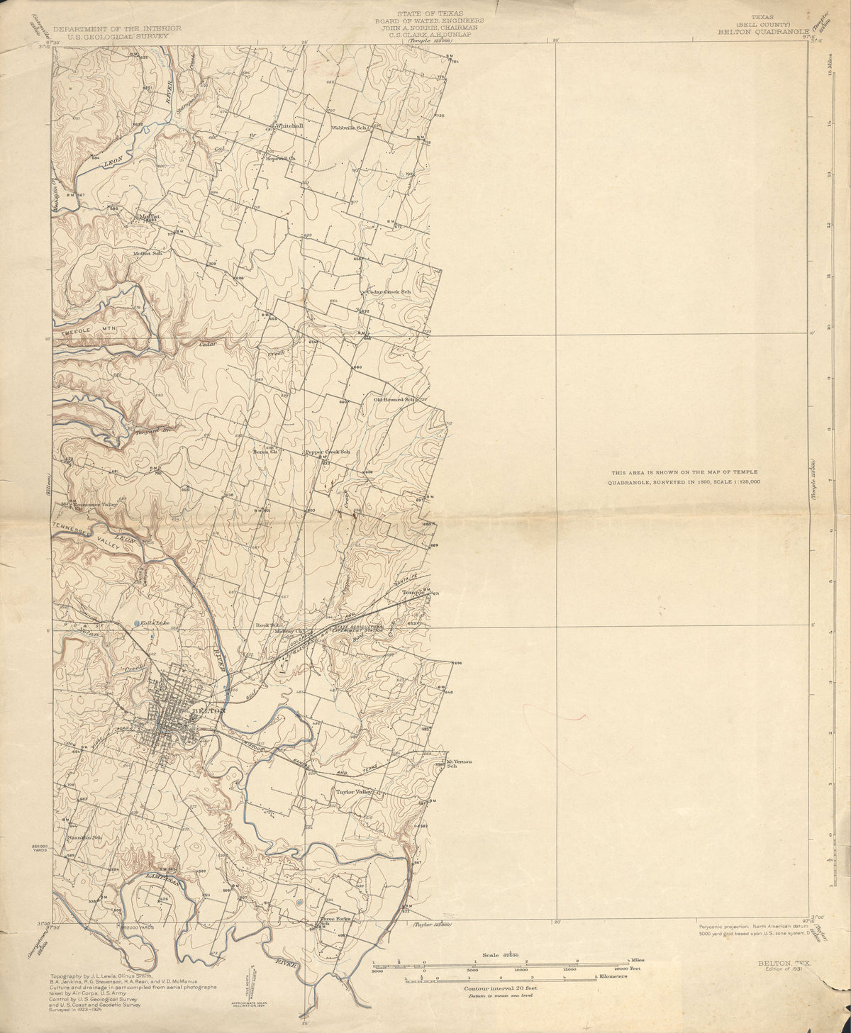 Belton 1924, USGS