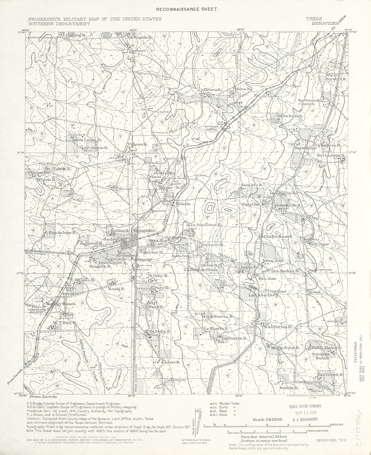 Benavides 1917, US Army Corps of Engineers