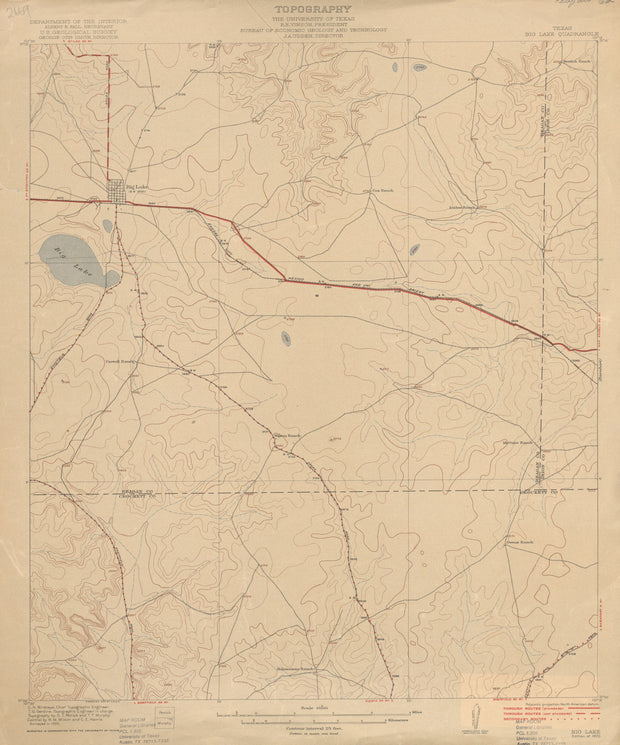 Big Lake 1920, USGS