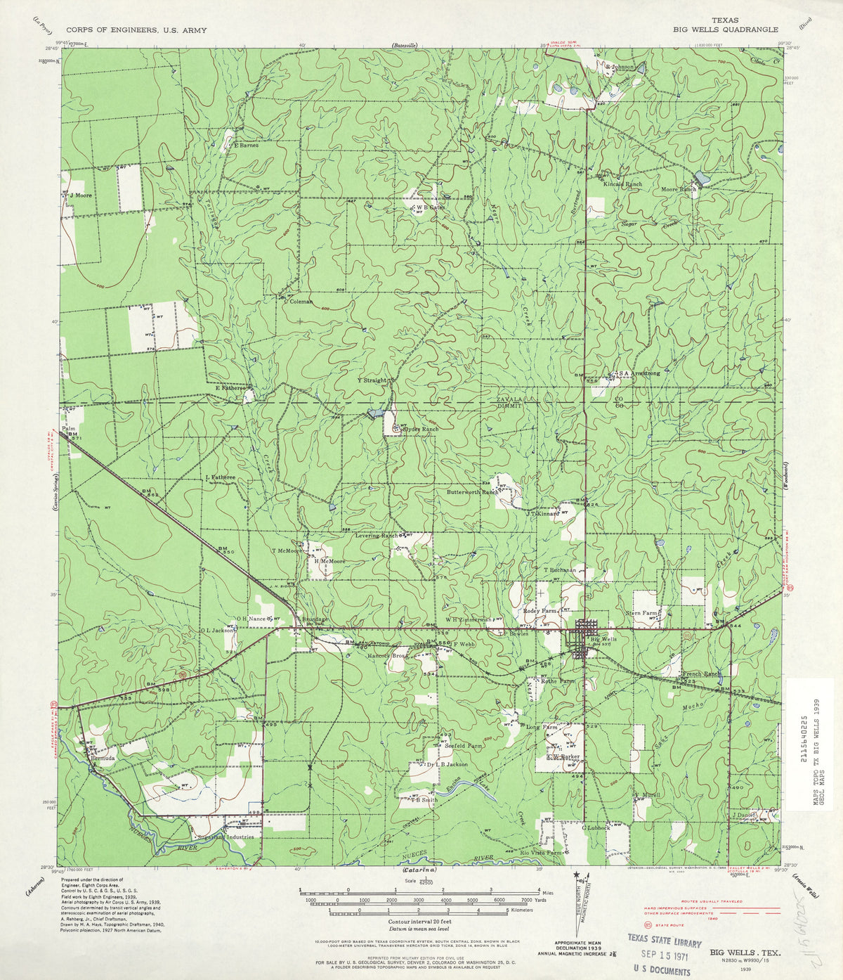 Big Wells 1939, US Army Corps of Engineers