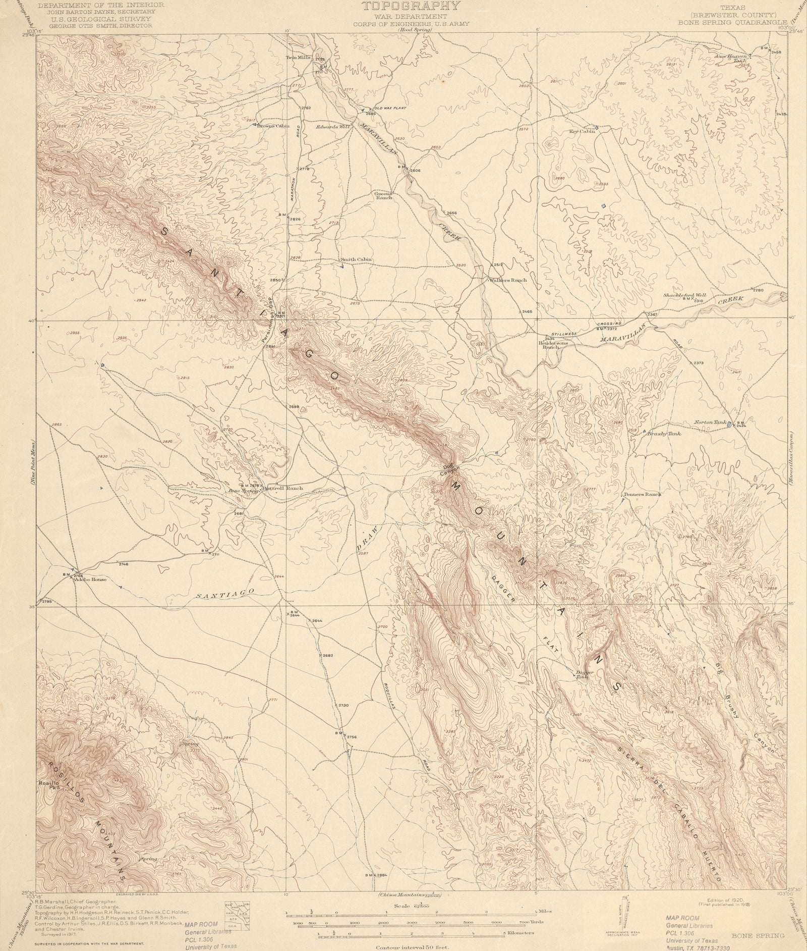 Bone Spring 1917, USGS