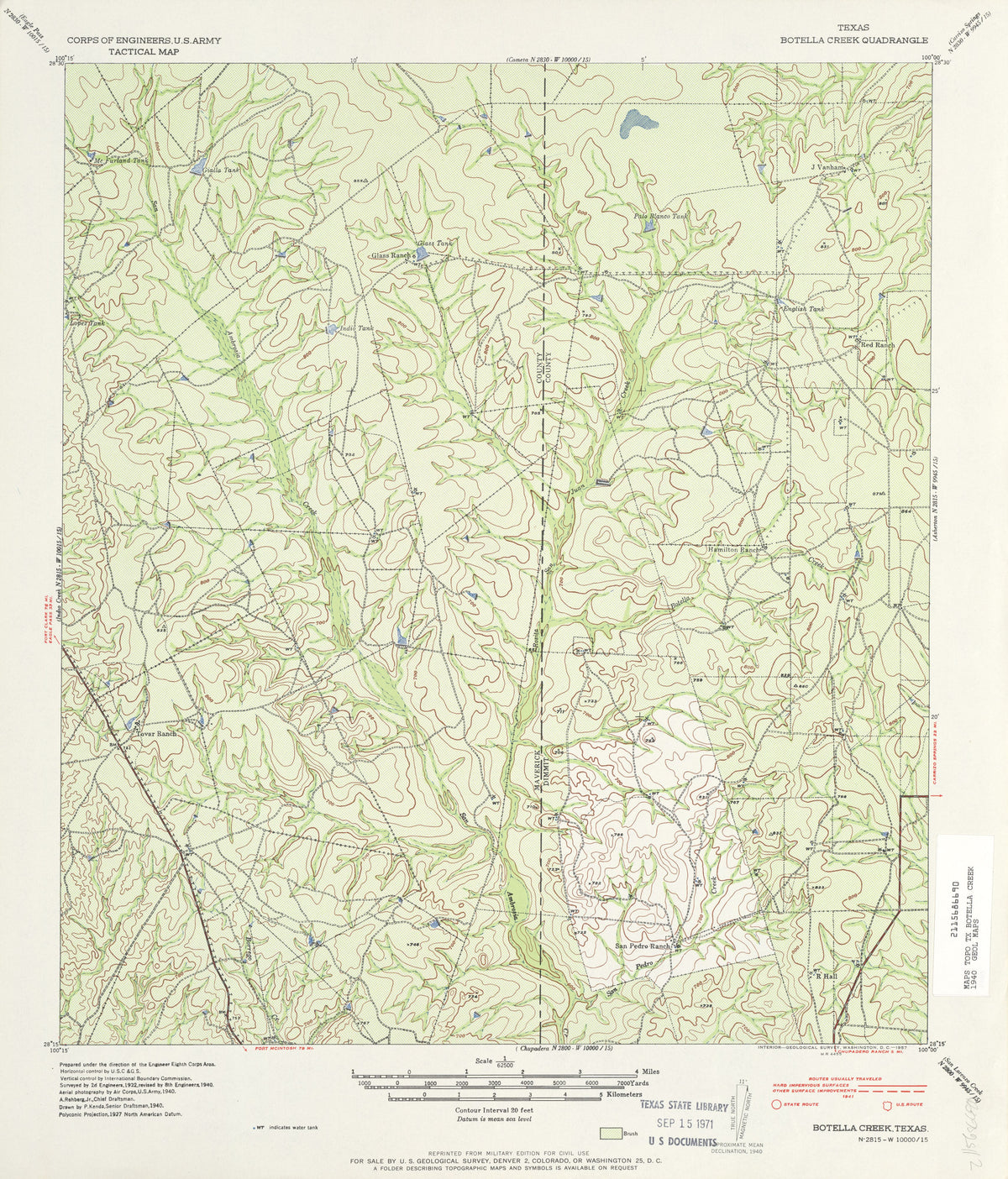 Botella Creek 1940, US Army Corps of Engineers