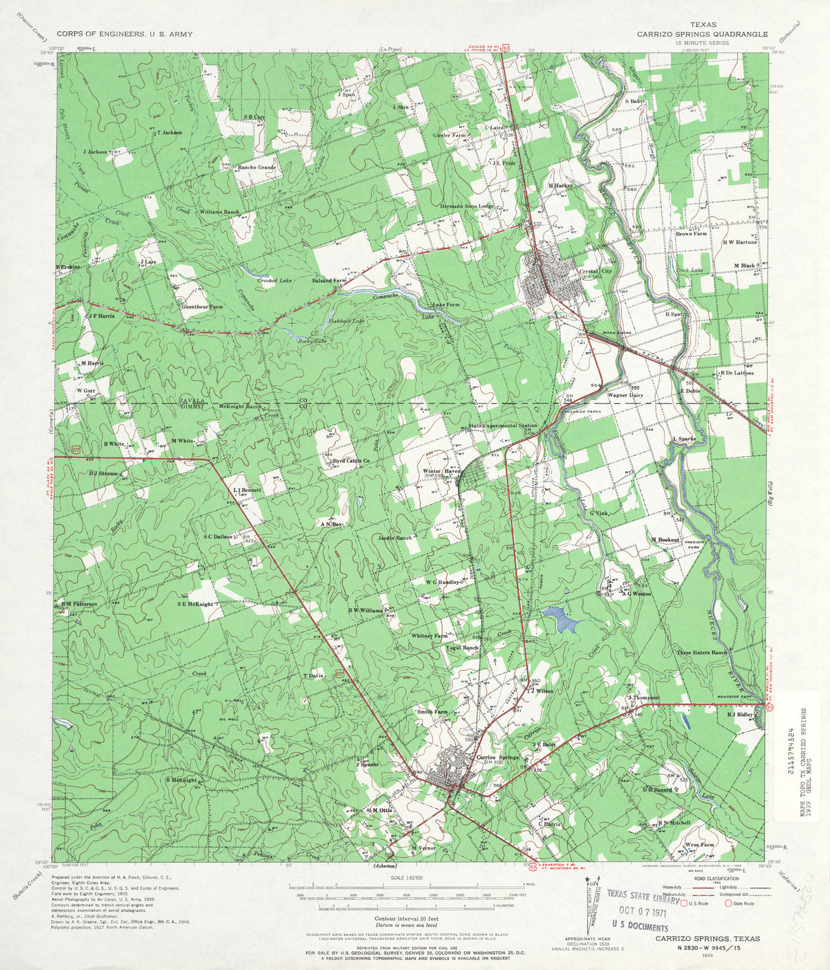 Carrizo Springs 1939, US Army Corps of Engineers