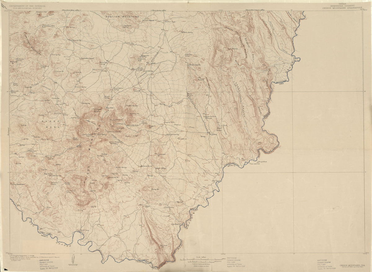 Chisos Mountains 1903, USGS