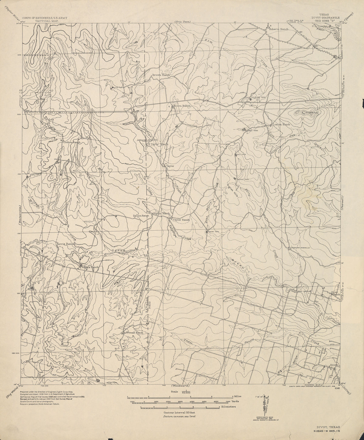 Divot 1942, US Army Corps of Engineers
